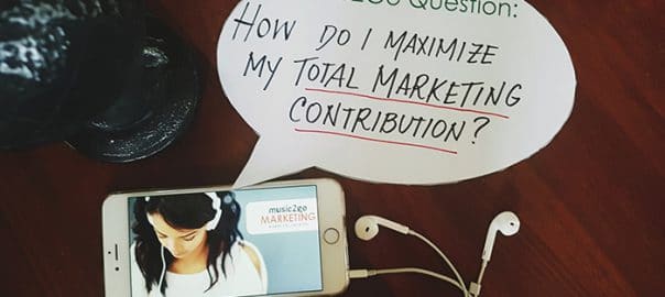 Image displaying the question "How do i maximize my total marketing contribution?"