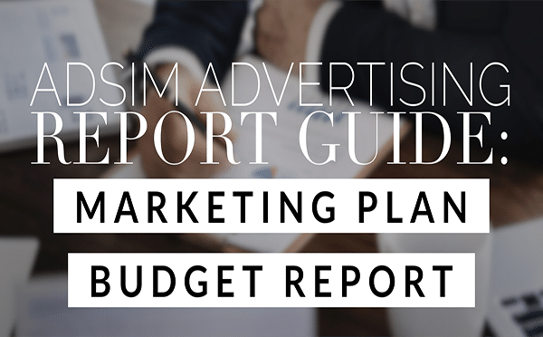AdSim Marketing Plan Budget Report