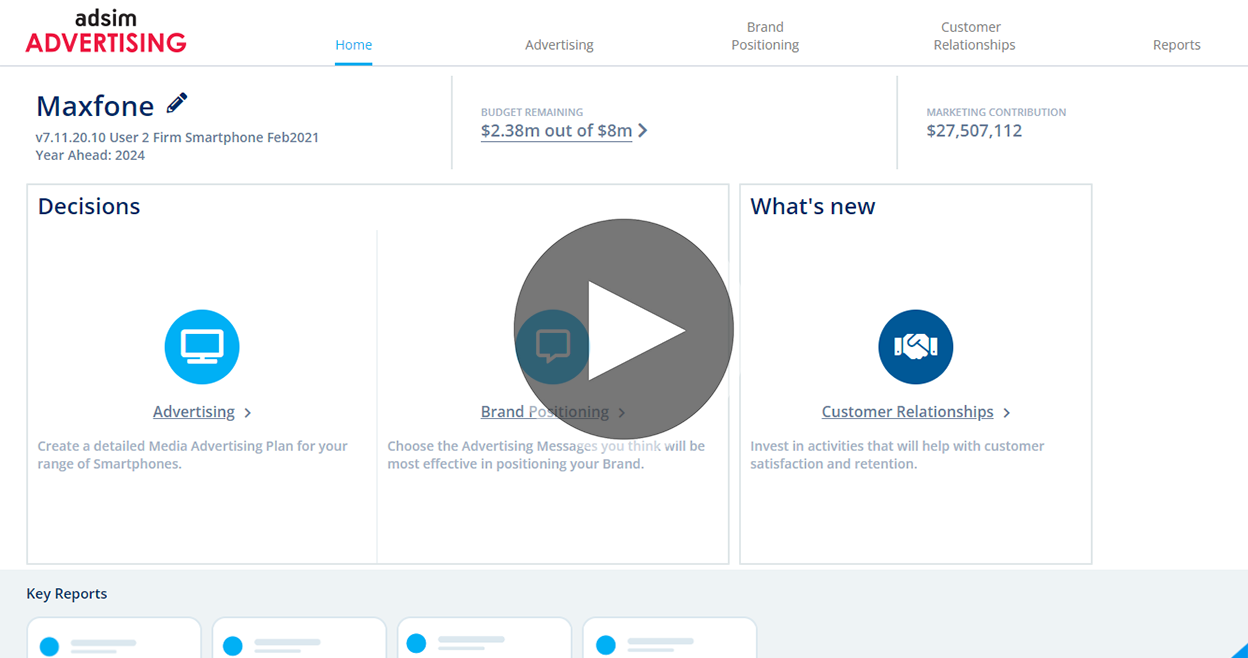 AdSim Advertising Simulation Smartsims Business Simulation