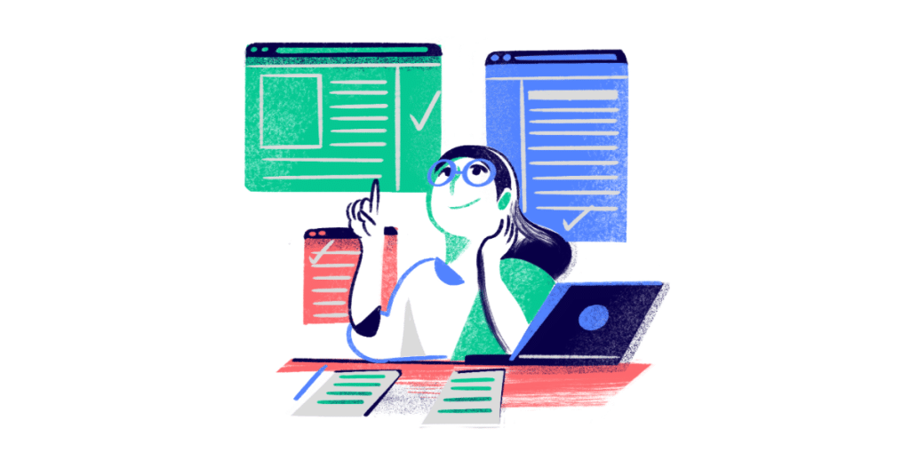 image of student thinking about tasks